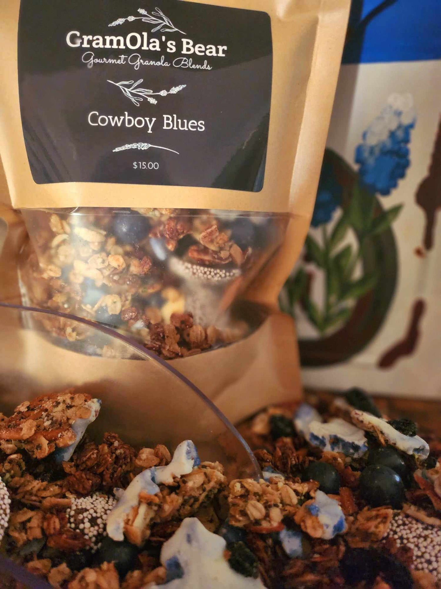 Cowboy Blues - Artisan Granola Blend - 12 ounce resealable bag